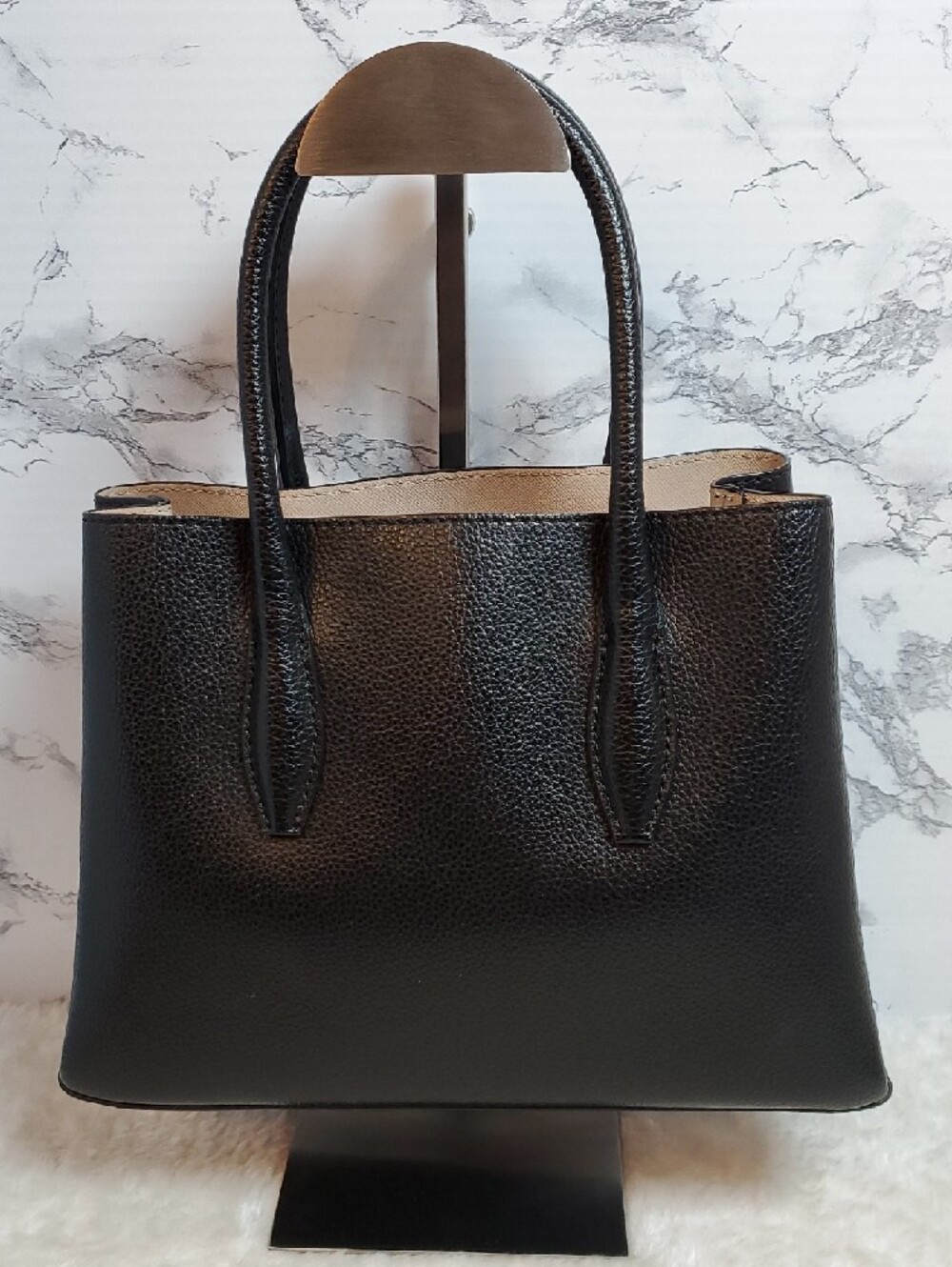 kate spade Black Pebbled Leather Eva Satchel with Gold Logo - Picture 4 of 11